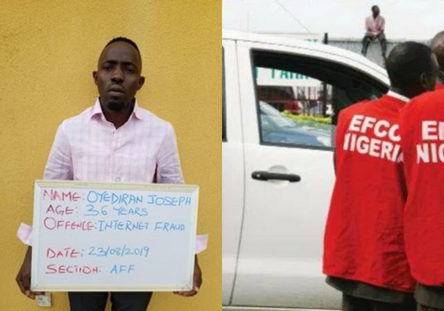 Hukumar EFCC Ta Kama Oyediran Da Kasar Amurka Ke Nema Ruwa A Jallo