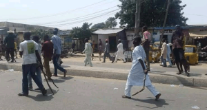 Zanga-Zanga Ta Barke A Katsina Bayan Kaddamar Da Aikin Da Buhari Ya Yi